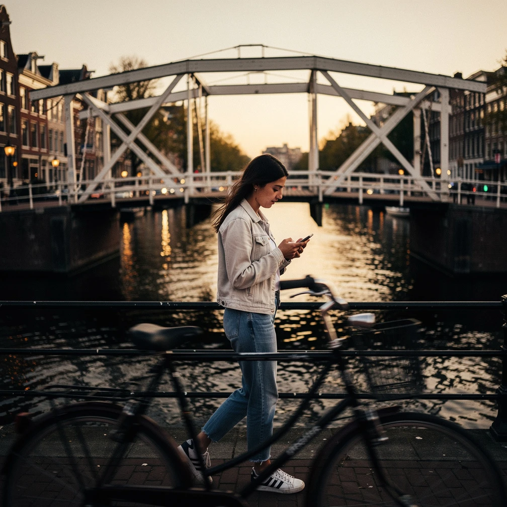 Estudiante español en Amsterdam con la Beca Santander Practicas Internacionales 2026